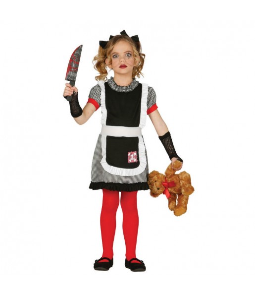 Vestito Bambola gotica diabolica bambine per una festa ad Halloween