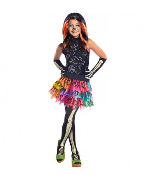 Vestito Skelita Calaveras Monster High bambine per una festa ad Halloween