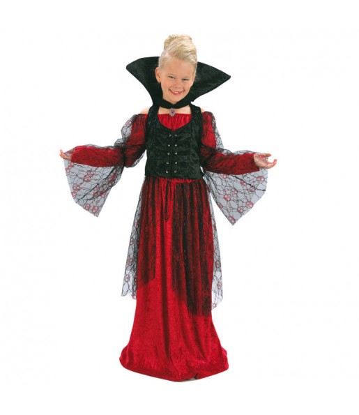 Vestito Vampira rossa bambine per una festa ad Halloween