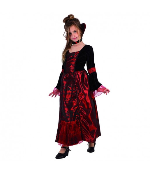 Vestito Vampira gotica deluxe bambine per una festa ad Halloween