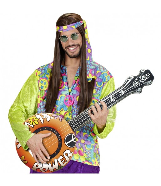 Banjo gonfiabile arancione per completare il costume