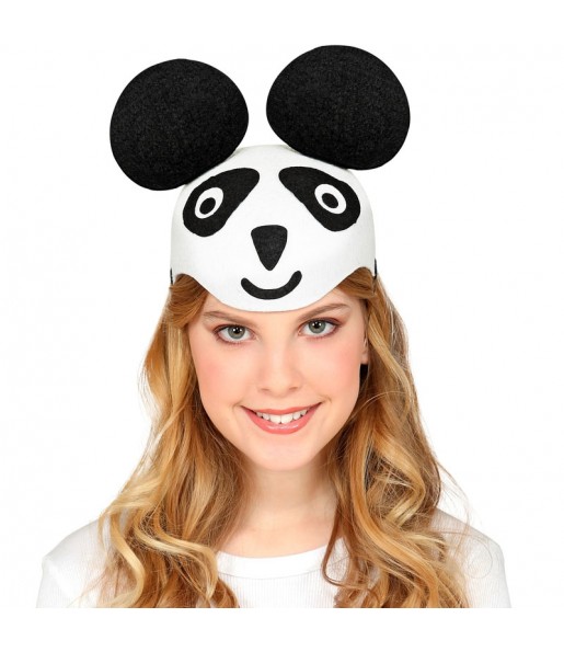 Cappello con orso panda per completare il costume