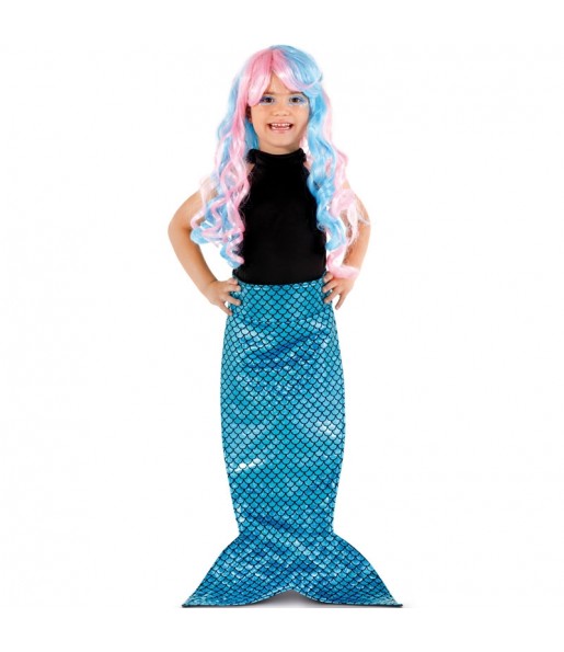 Coda Sirena blu per bambina