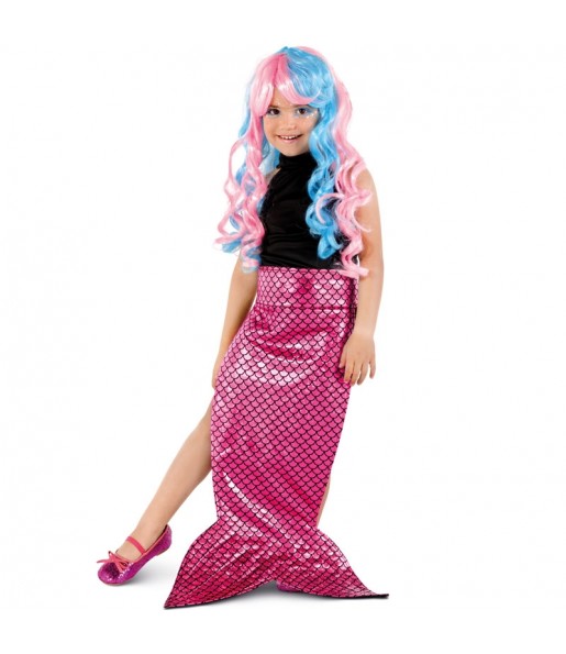 Coda Sirena rosa per bambina