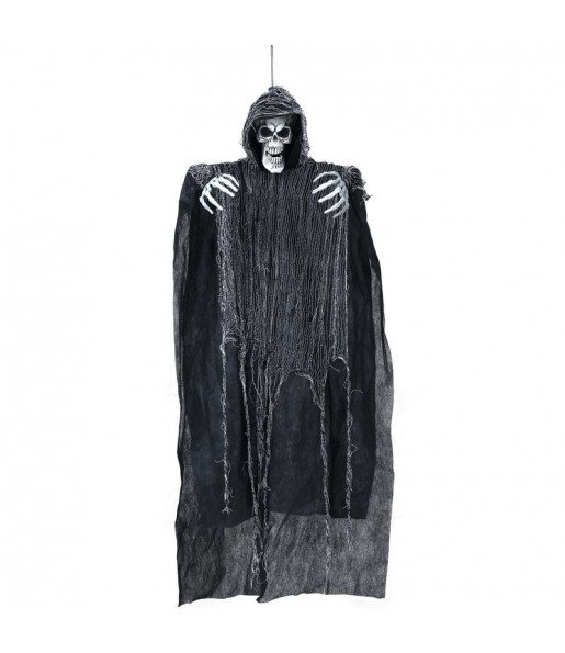Ciondolo scheletro con tunica nera per Halloween