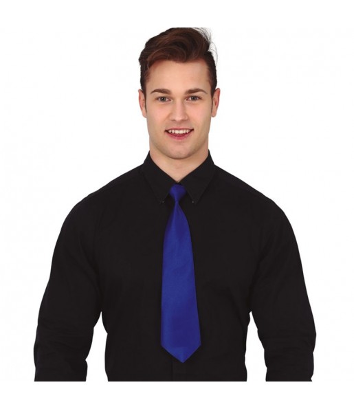 Cravatta singola blu per completare il costume