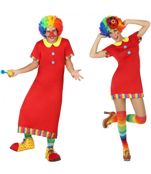 Travestimenti coppia clown in TV divertenti per travestirti con il tuo partner