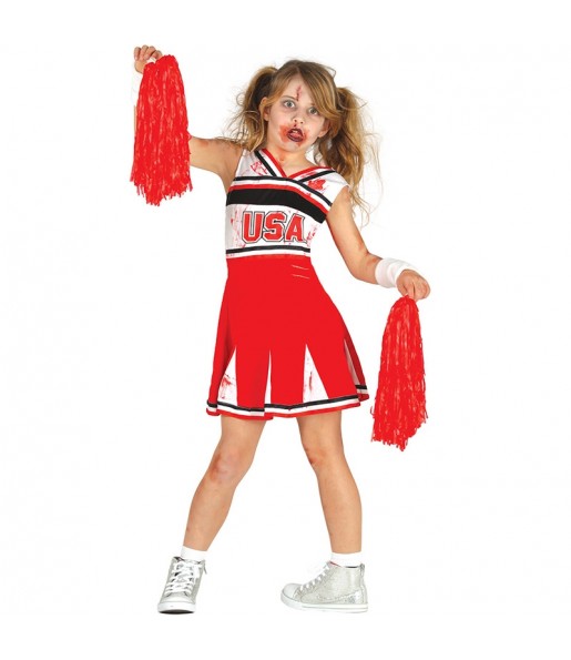 Vestito Cheerleader zombie bambine per una festa ad Halloween