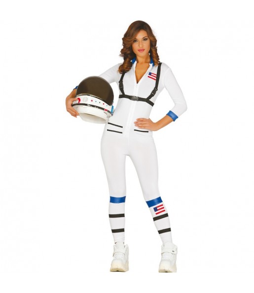 Travestimento Astronauta americana donna per divertirsi e fare festa