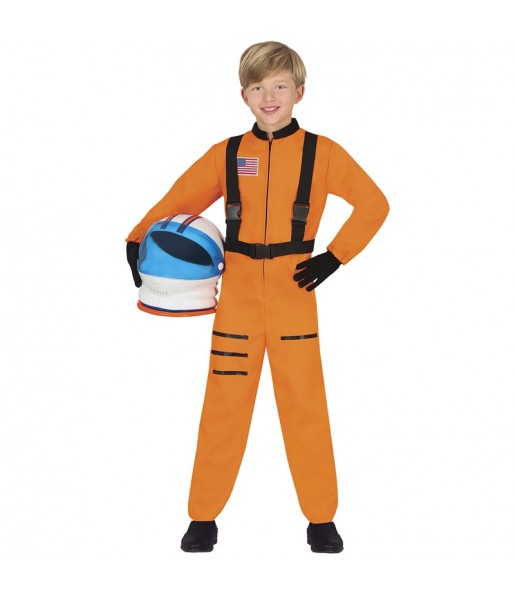 Costume da Astronauta arancione per bambino