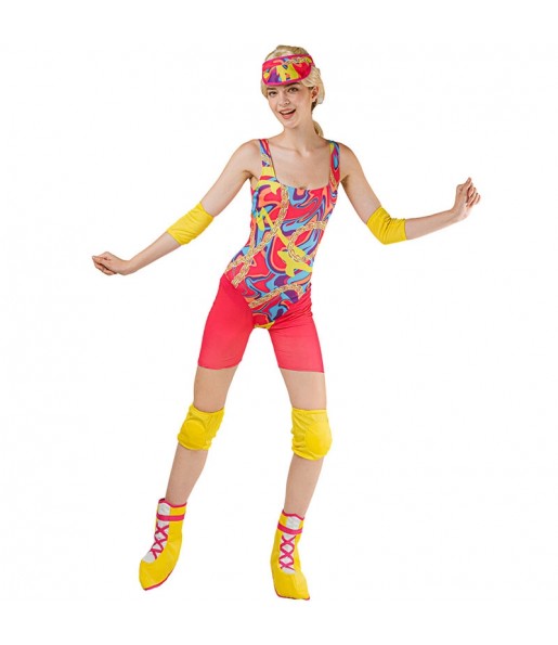 Costume da Barbie pattinatrice multicolore per donna