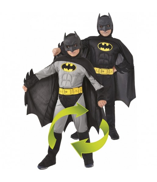 Costume da Batman muscoloso reversibile per bambino