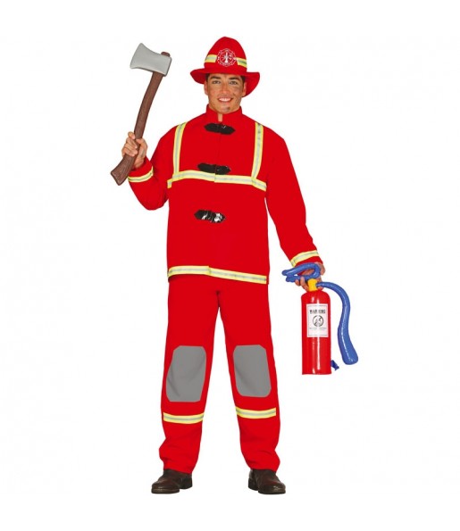 Costume da Pompiere rosso per uomo