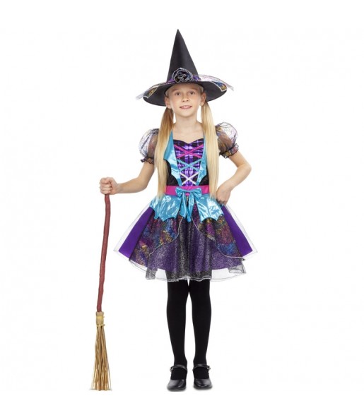 Vestito Strega scintillante bambine per una festa ad Halloween