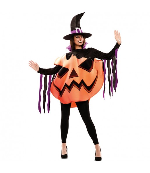 Costume Strega Zucca donna per una serata ad Halloween