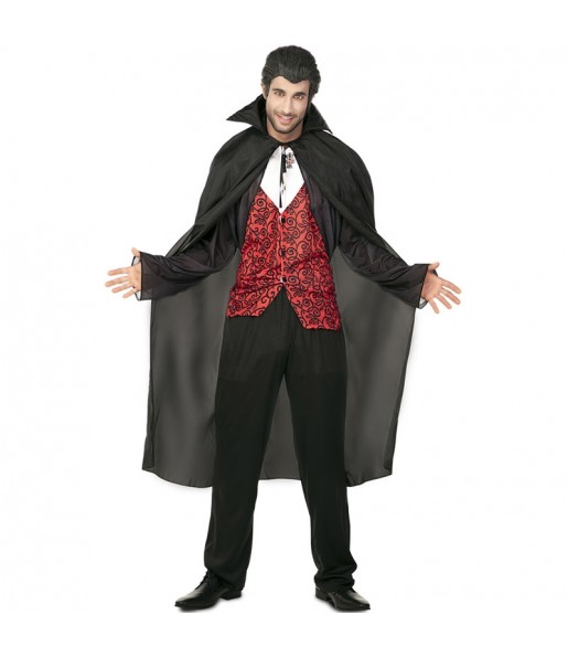 Costume da Mantello Nero Vampiro per adulti 