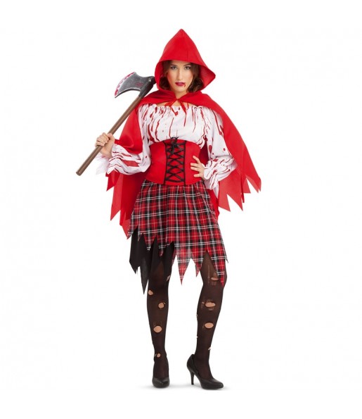 Costume da Cappuccetto Rosso insanguinato per donna