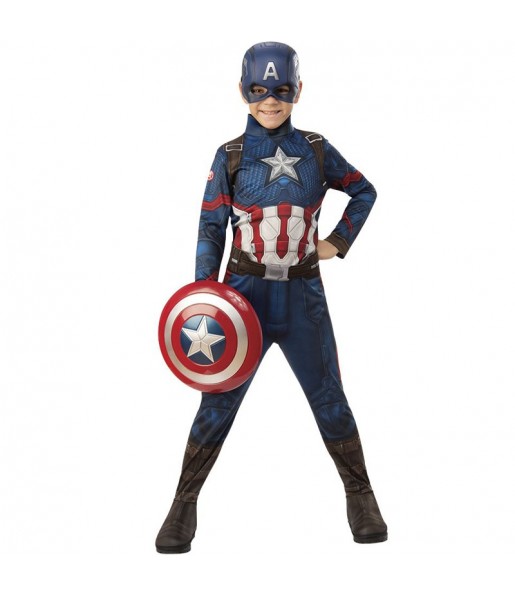 Costume da Capitan America con scudo per bambino