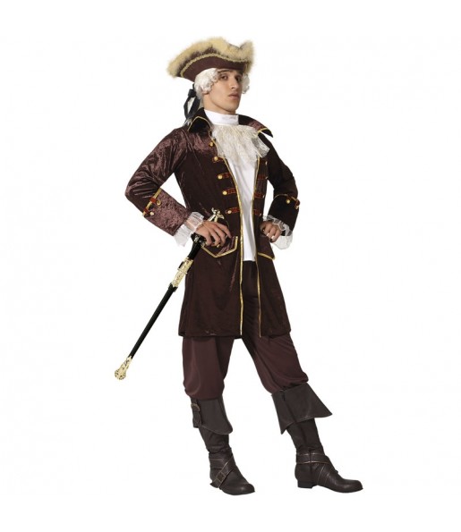 Costume da Capitano pirata marrone per uomo