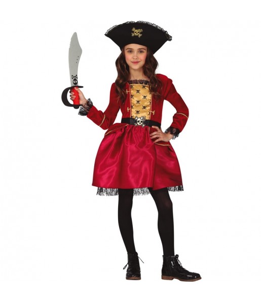 Costume da Capitana Pirata Elegante per bambina