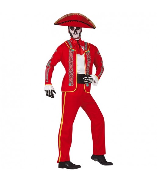 Costume da Catrin rosso messicano per uomo