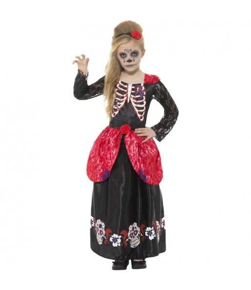 Costume da Catrina scheletro per bambina