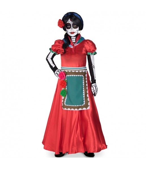 Vestito Catrina Rosabella bambine per una festa ad Halloween