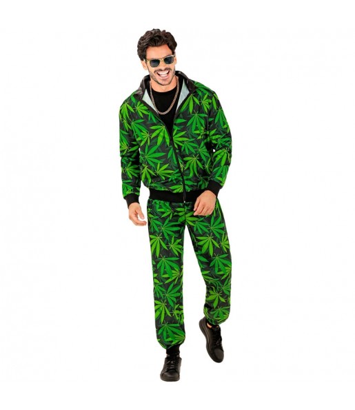 Costume da Tuta da ginnastica Marijuana per uomo