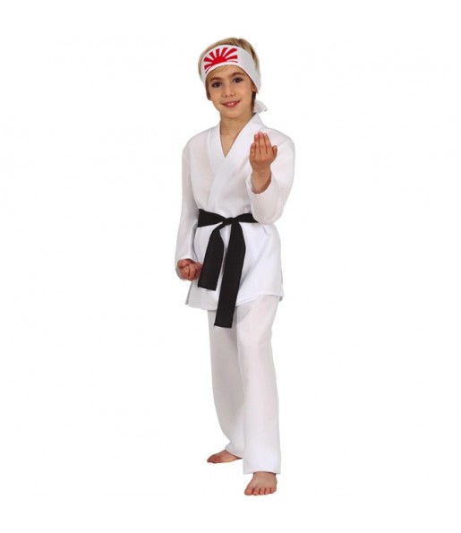 Costume da Cobra Kai bianco per bambino