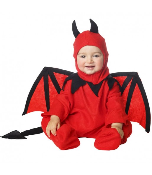 Costume da Diavolo rosso con ali per neonato