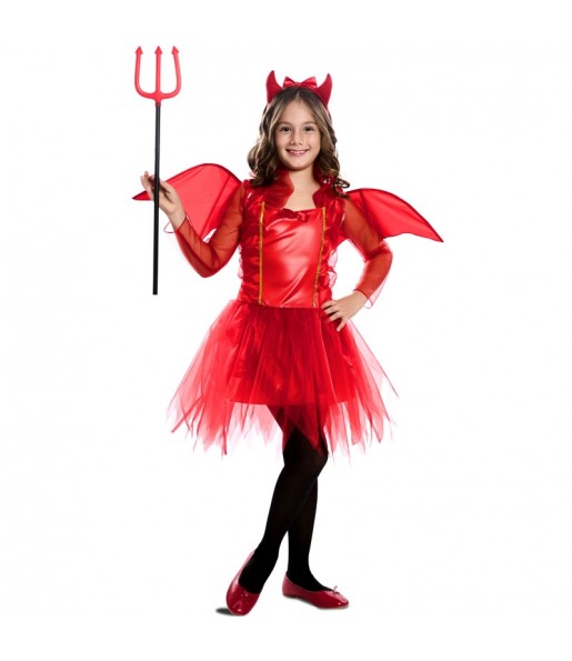 Costume da Diavoletta rossa con ali per bambina