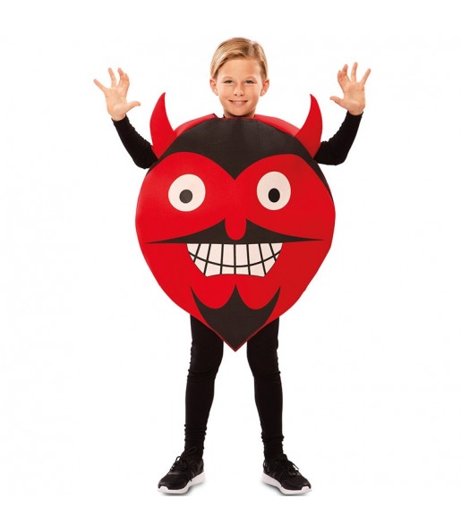 Travestimento Diavolo Emoticon bambini per una festa ad Halloween