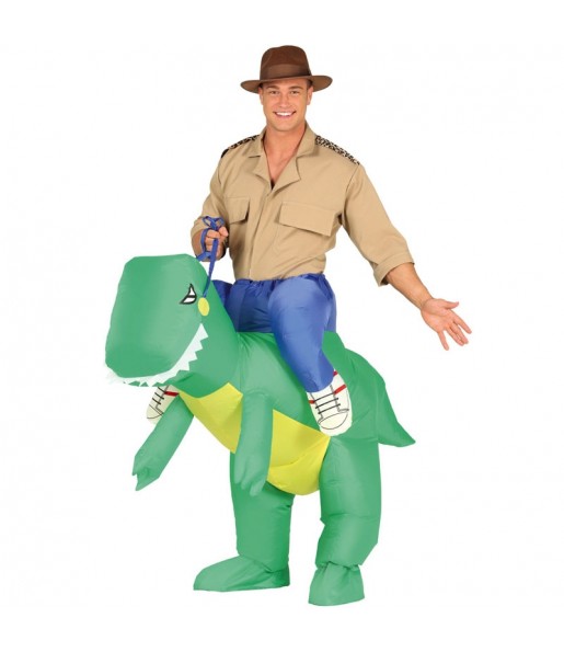 Costume sulle spalle Dinosauro gonfiabile per adulti