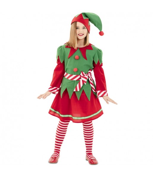 Costume da Elfo San Nicola per bambina