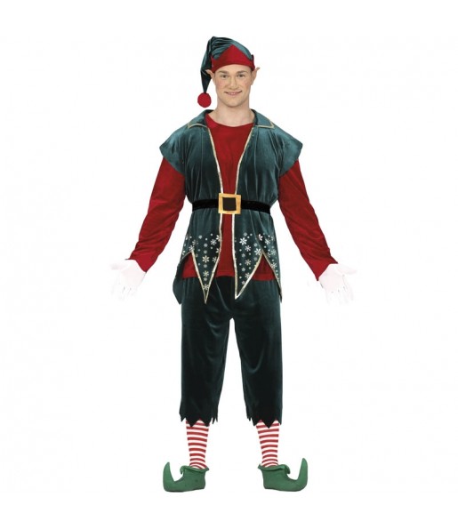 Costume da Elfo aiutante di Babbo Natale per uomo