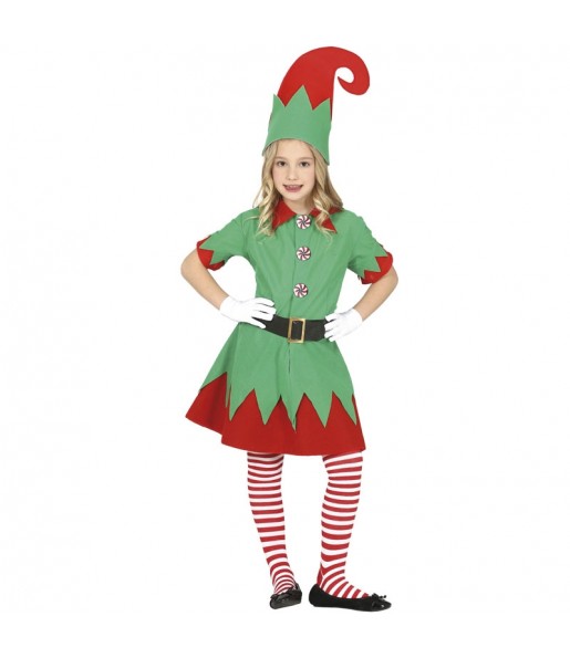 Costume da Elfo di Babbo Natale per bambina