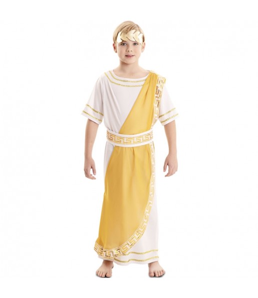 Costume da Imperatore romano dorato per bambino