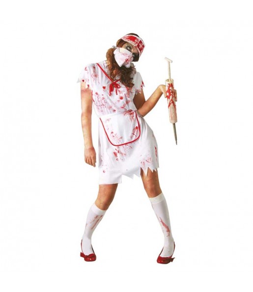 Travestimento Infermiera Zombie Sanguinante donna per divertirsi e fare festa