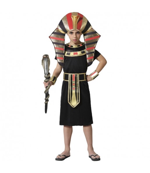 Costume da Faraone nero e oro per bambino