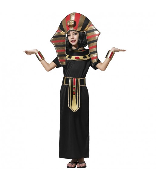 Costume da Faraona nera e oro per bambina