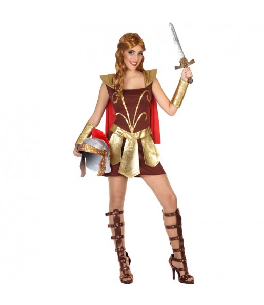 Travestimento Gladiatrice Romana donna per divertirsi e fare festa