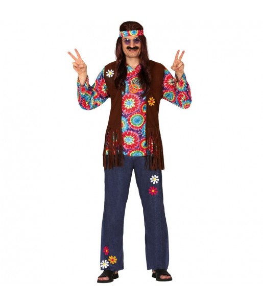 Travestimento Hippie di Woodstock adulti per una serata in maschera