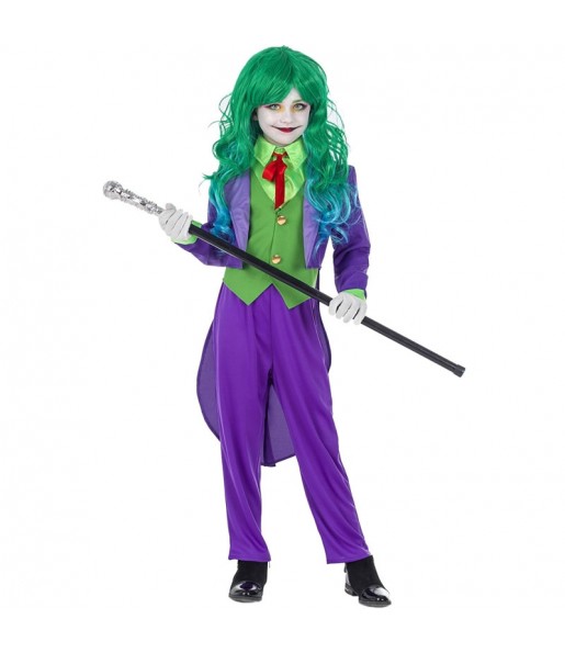Vestito Joker Villain bambine per una festa ad Halloween