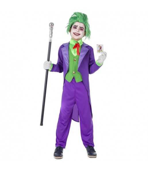 Travestimento Joker Villain bambini per una festa ad Halloween