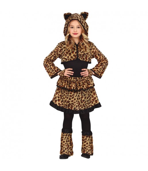 Costume da Leopardo con cappuccio per bambina