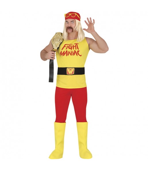 Costume da Wrestler Hulk Hogan per uomo