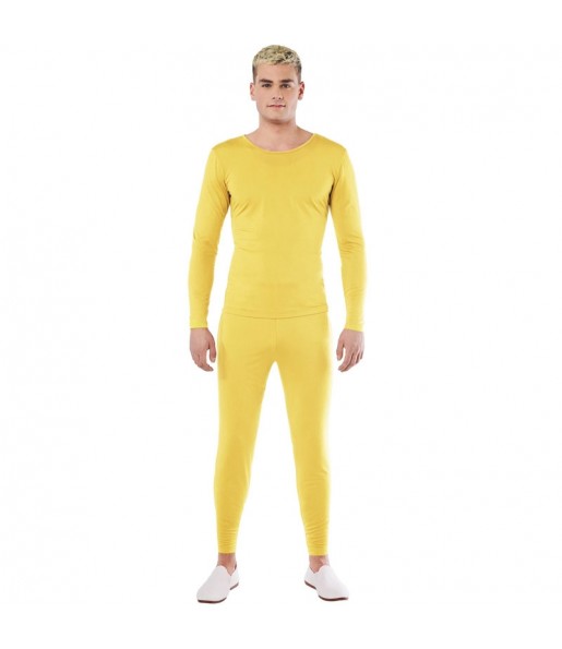 Costume da Body giallo 2 pezzi per uomo