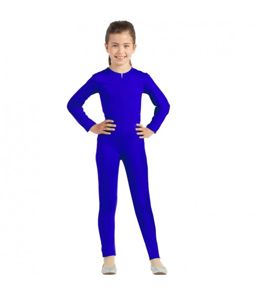 Costume da Body blu spandex per bambina