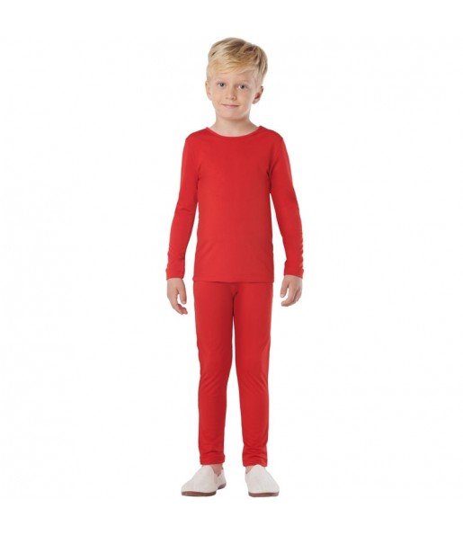 Costume da Body rossa 2 pezzi per bambini