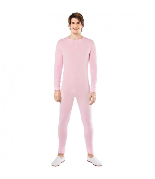 Costume da Body rosa spandex per uomo